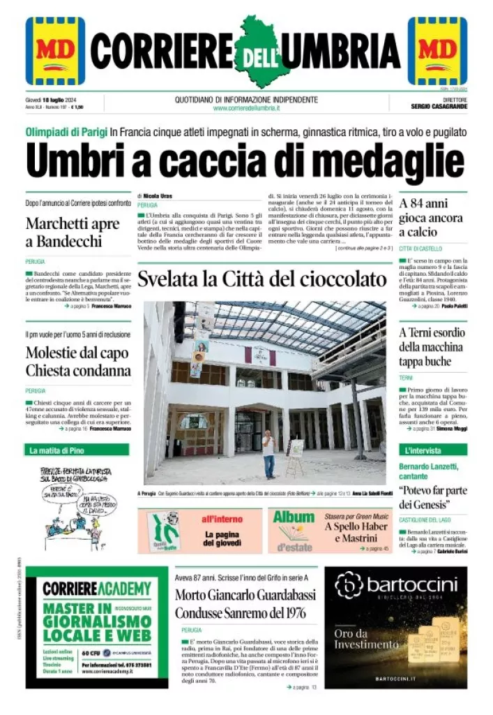 Prima-pagina-corriere umbria-del-2024-07-18